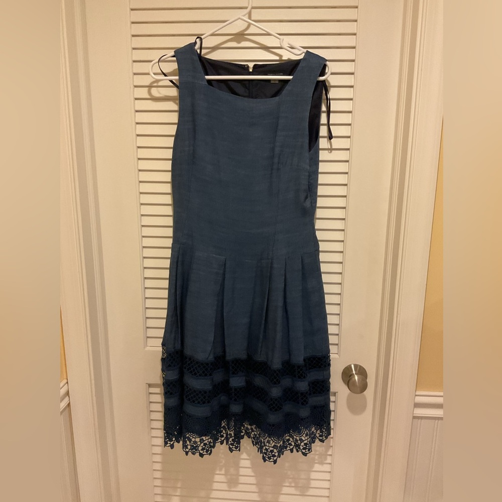 Tommy Hilfiger Blue Tank Top Dress with lace trim